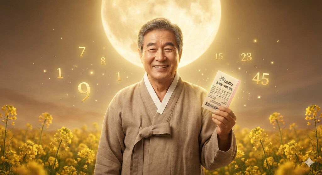 온화하게 웃고 계시는 아버지 꿈 해몽과 추천 로또 번호